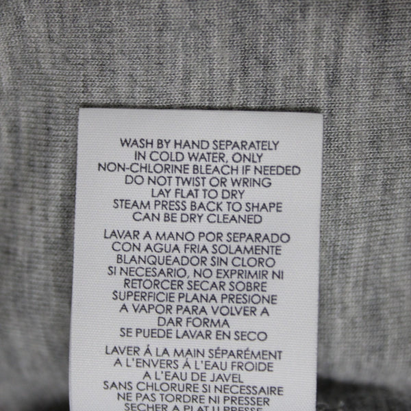 Cabi Sz S Gray V Neck Draped Waterfall Front Asymmetrical 100% Rayon Top