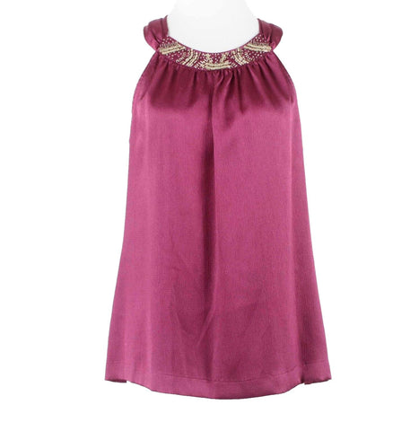 Apt 9 NEW $36 Sz L Purple Gold Sequin Sleeveless 100% Polyester Top