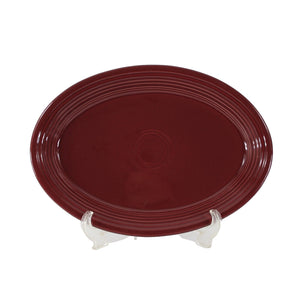 Fiesta Homer Laughun China Burgundy Lead Free 13" AS IS Oval Platter