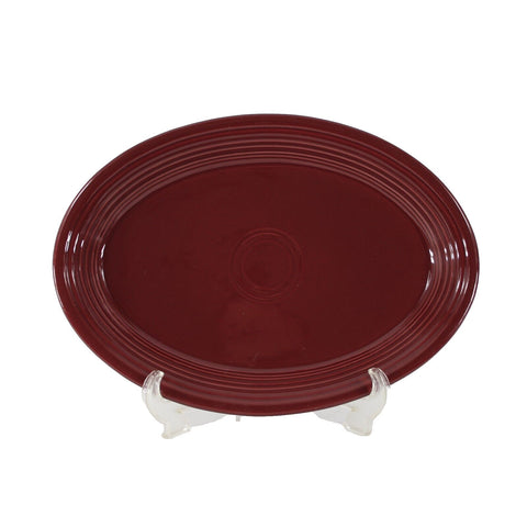 Fiesta Homer Laughun China Burgundy Lead Free 13" AS IS Oval Platter
