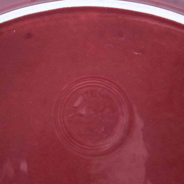 Fiesta Homer Laughun China Burgundy Lead Free 13" AS IS Oval Platter