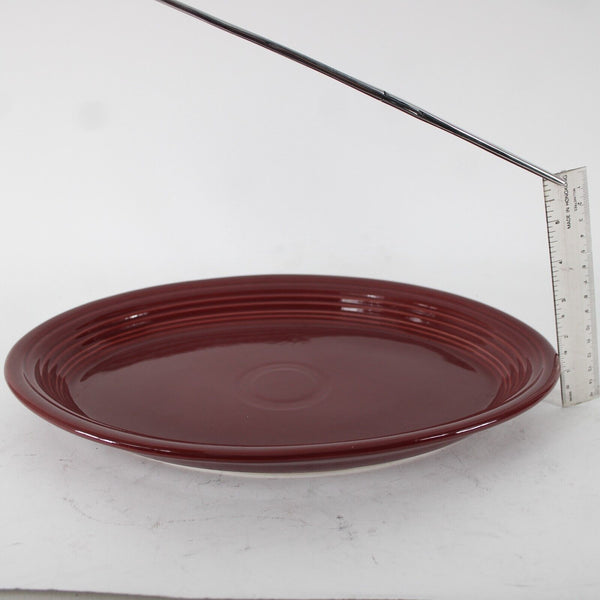 Fiesta Homer Laughun China Burgundy Lead Free 13" AS IS Oval Platter
