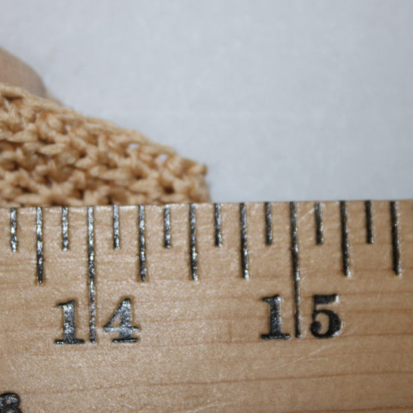 Elizabeth And James Dress Sz S Warm Tan Crochet Overlay 100% Cotton Lined Dress
