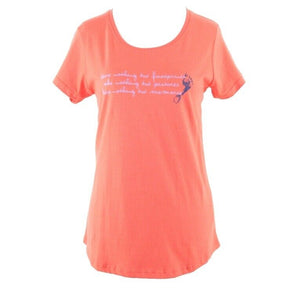 Mountain Warehouse NEW $30 Sz 10 Coral Blue Footprints 100% Cotton Knit Top