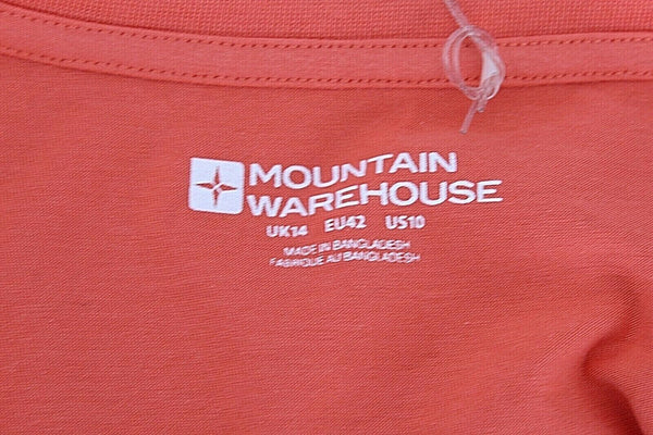 Mountain Warehouse NEW $30 Sz 10 Coral Blue Footprints 100% Cotton Knit Top