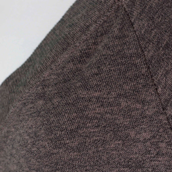 Splendid Sz S Brown V Neck Banded Drop Shoulder Cotton Poly Rayon Knit Top