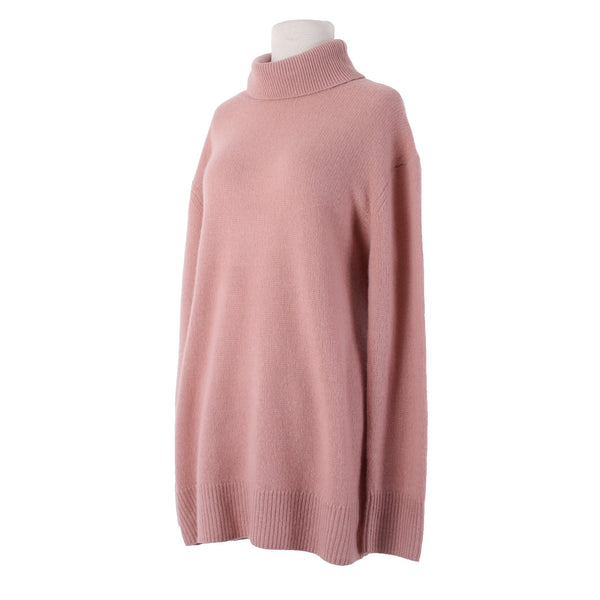 Bloomingdales Sweater NEW $198 Sz XL Pink Turtleneck Knit 100% 2 Ply Cashmere