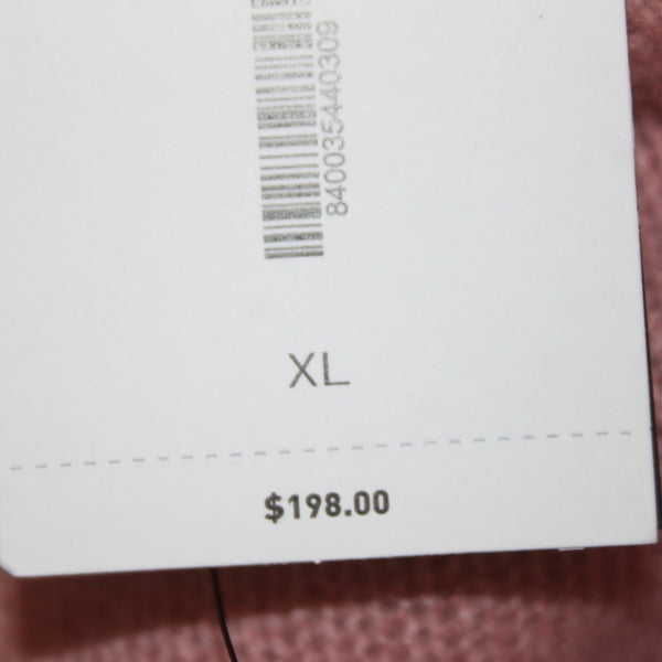 Bloomingdales Sweater NEW $198 Sz XL Pink Turtleneck Knit 100% 2 Ply Cashmere