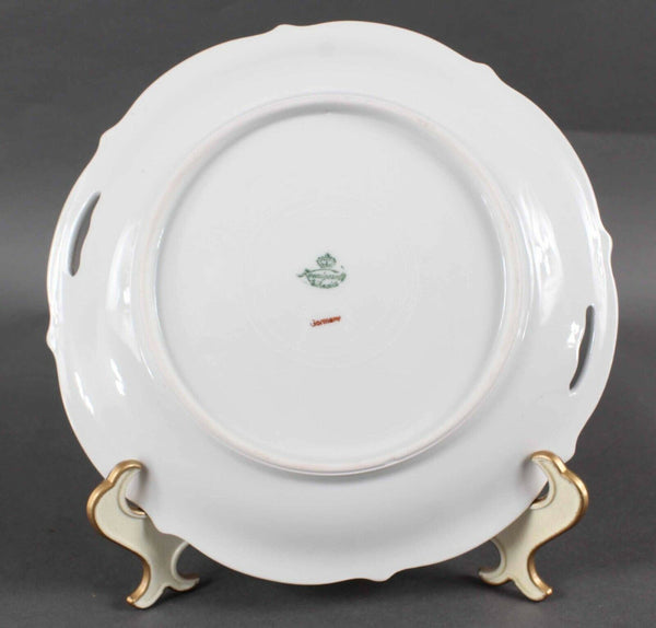 Koenigzelt Silesia Germany White Multi Floral 6" Dessert 10" Plate Set of 4