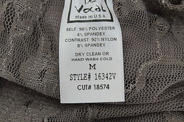 Voice of California NEW $59 Sz M Taupe Open Lace Poly Nyln Blend Boho Vest