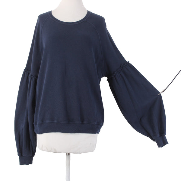 The Great Sweater Sz 2 Navy Blue Round Neck 100% Cotton Sweater