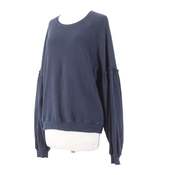 The Great Sweater Sz 2 Navy Blue Round Neck 100% Cotton Sweater