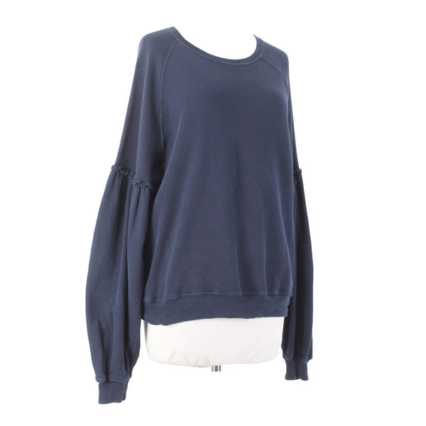 The Great Sweater Sz 2 Navy Blue Round Neck 100% Cotton Sweater