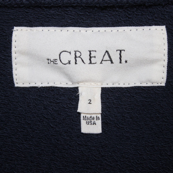 The Great Sweater Sz 2 Navy Blue Round Neck 100% Cotton Sweater