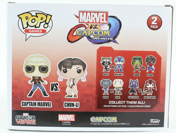 Funko POP Marvel GameVerse Captain Marvel VS Chun Li Vinyl Bobble Heads Collect