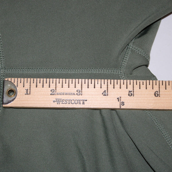 NYL AW Crop Pant NEW Sz M x 27 Green Pull On Pockets Polyester Spandex AW Capri