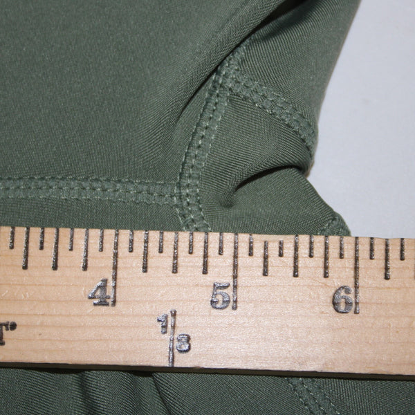 NYL AW Crop Pant NEW Sz M x 27 Green Pull On Pockets Polyester Spandex AW Capri