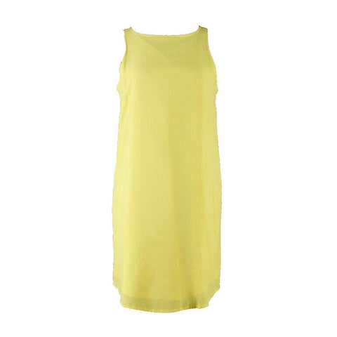 BB Dakota Sz S Yellow Open Back Tank Viscose Rayon Polyester Dress