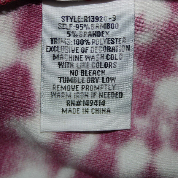 Johnny Was NEW $168 The Janie Sz L Purple Pink White Tunic Bamboo Spandex Top