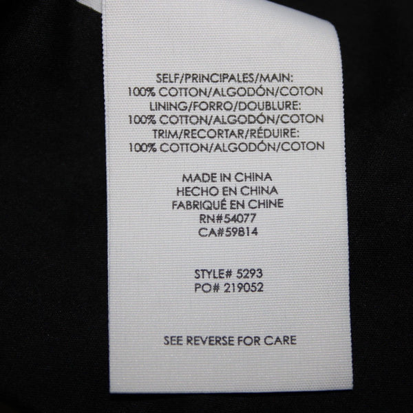 Cabi Sz 6 Black Embroid Eyelet Cutwork Trim Button Collared 100% Cotton Blazer