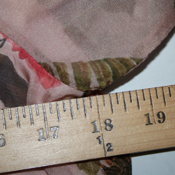 Angela Moda NEW Sz S Blush Pink Multi Color Floral Ruffle Lined Silk Viscose Top