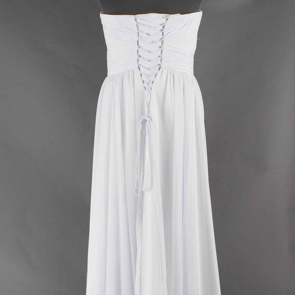 Modern Maids NEW $373 Sz 10 White Multi Rhinestone 2503WM Poly Bolero Maxi Dress