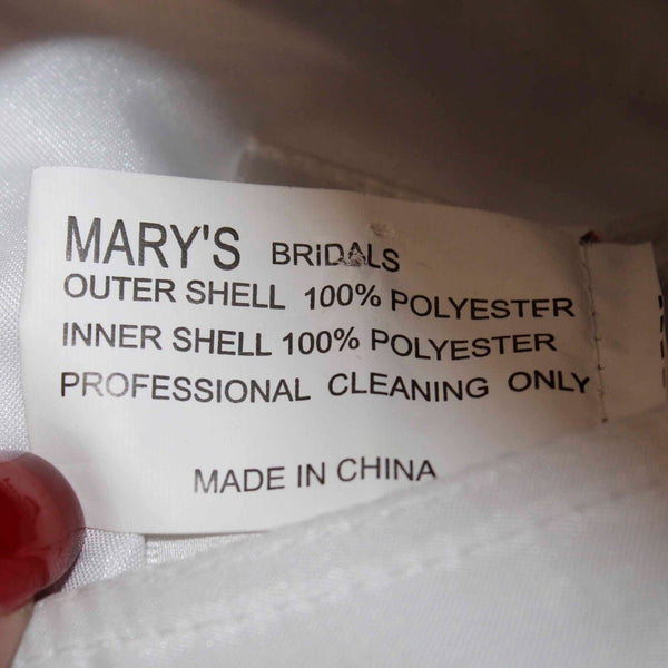 Modern Maids NEW $373 Sz 10 White Multi Rhinestone 2503WM Poly Bolero Maxi Dress