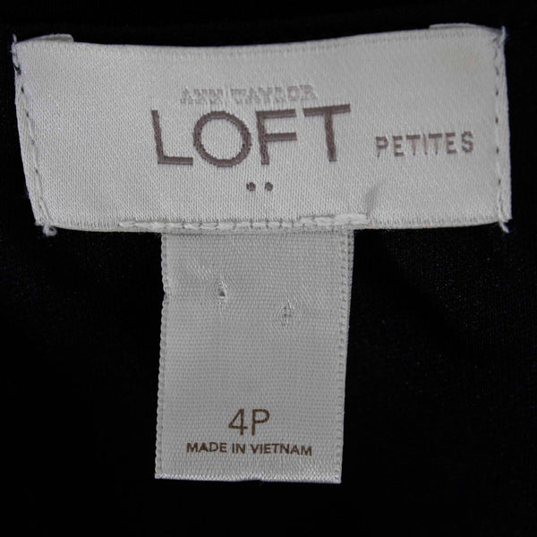 Ann Taylor Loft Sz 4P Black White Lace Nylon Polyester Fit N Flare Dress