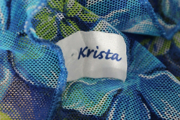 Krista 10 Blue Lime White Underwire Nylon Blend Bikini & Coverup Swim Suit