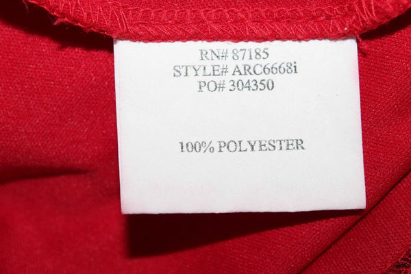 Ruby Rox Sz 12 Red Black Overlay Sequin Applique 100% Polyester Dress