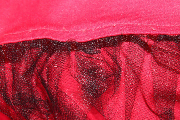 Ruby Rox Sz 12 Red Black Overlay Sequin Applique 100% Polyester Dress