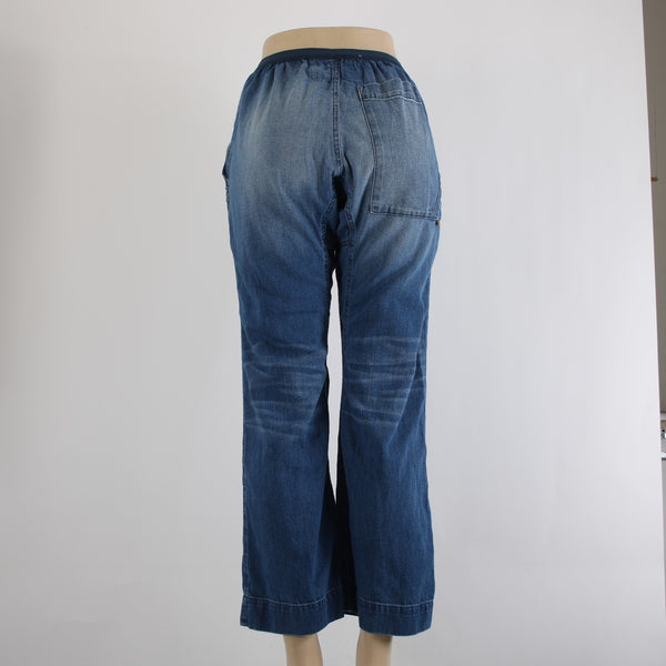 Life Nature Love Jeans Sz S X 30 Blue Denim Elastic Waist Pockets 100% Cotton
