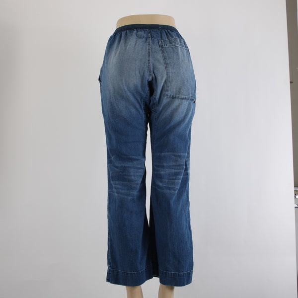 Life Nature Love Jeans Sz S X 30 Blue Denim Elastic Waist Pockets 100% Cotton