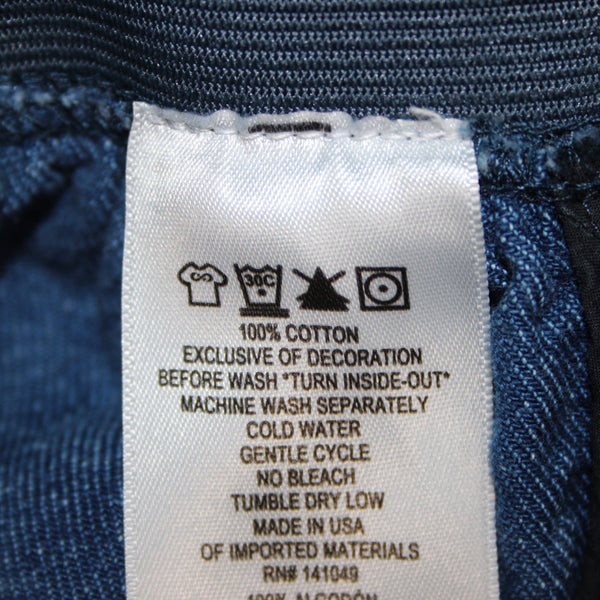 Life Nature Love Jeans Sz S X 30 Blue Denim Elastic Waist Pockets 100% Cotton