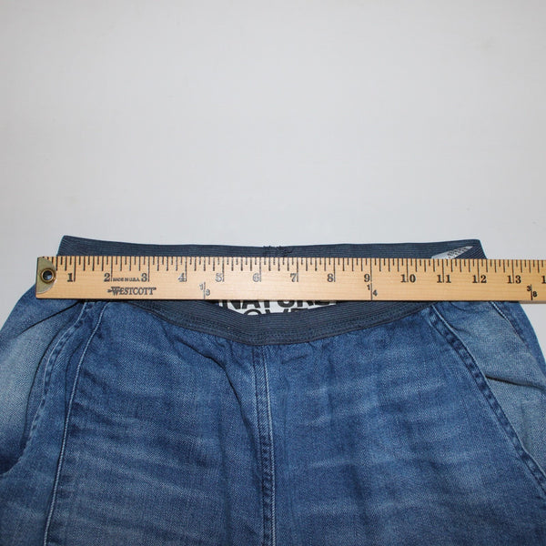 Life Nature Love Jeans Sz S X 30 Blue Denim Elastic Waist Pockets 100% Cotton
