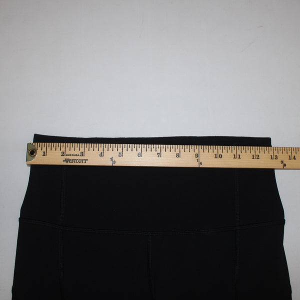 Lululemon AW Capri Pant Sz 6 x 20 Black Pull On Nylon Lycra Elastane AW Capri