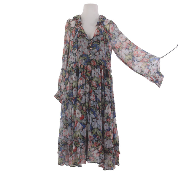 Anthropologie Dress NEW $180 Sz M Black Multi Colored 2 Piece Boho Dress