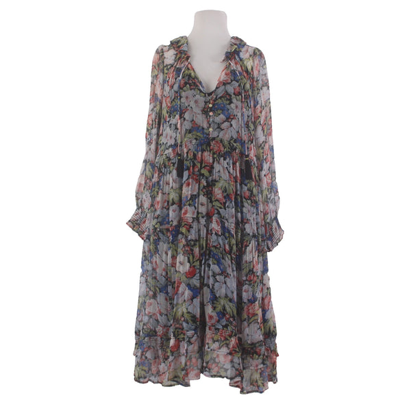Anthropologie Dress NEW $180 Sz M Black Multi Colored 2 Piece Boho Dress