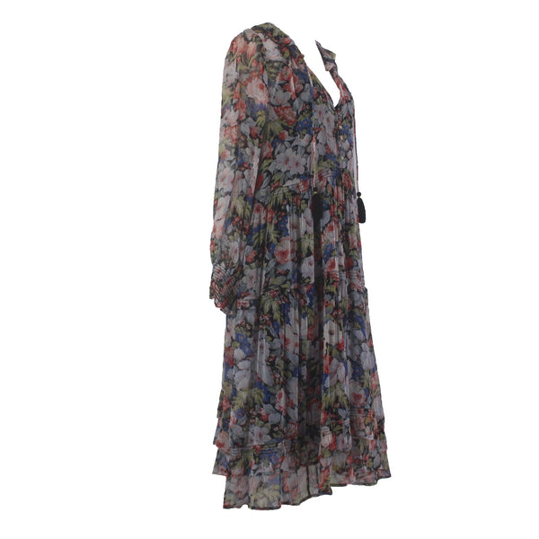 Anthropologie Dress NEW $180 Sz M Black Multi Colored 2 Piece Boho Dress
