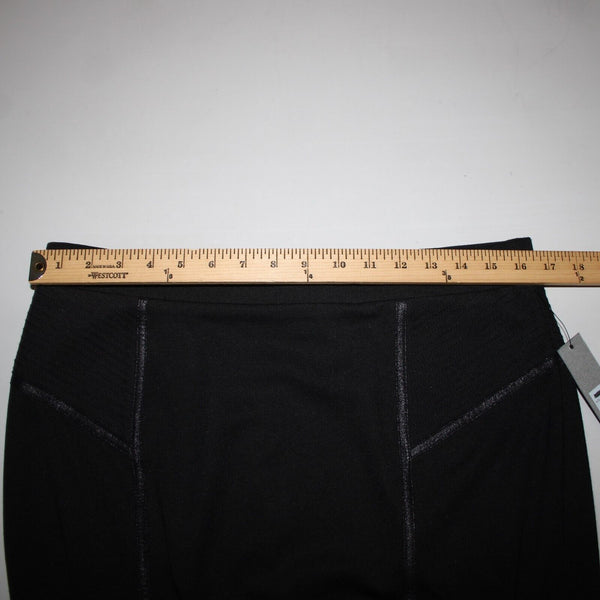 Apt 9 NEW $44 Sz M Black Top Stitch Elastic Waist Poly Rayon Pencil Skirt