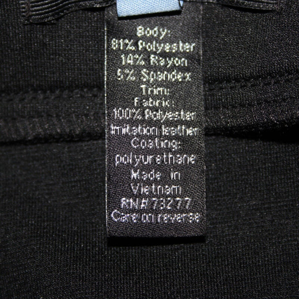 Apt 9 NEW $44 Sz M Black Top Stitch Elastic Waist Poly Rayon Pencil Skirt