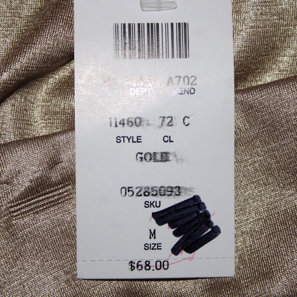 Cache New $68 Sz M Gold Pleaded Polyester Spandex Skirt