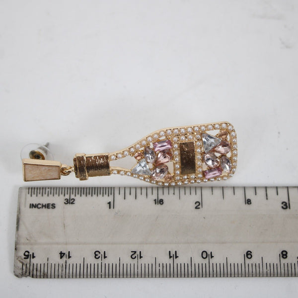 California Caftans Collection NEW $39 Champagne Goldtone Assorted Jewel Earrings