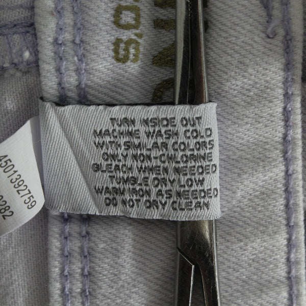 Chicos Platinum Sz 1 x 28 Lavender Straight Leg Cotton Spandex Jeans