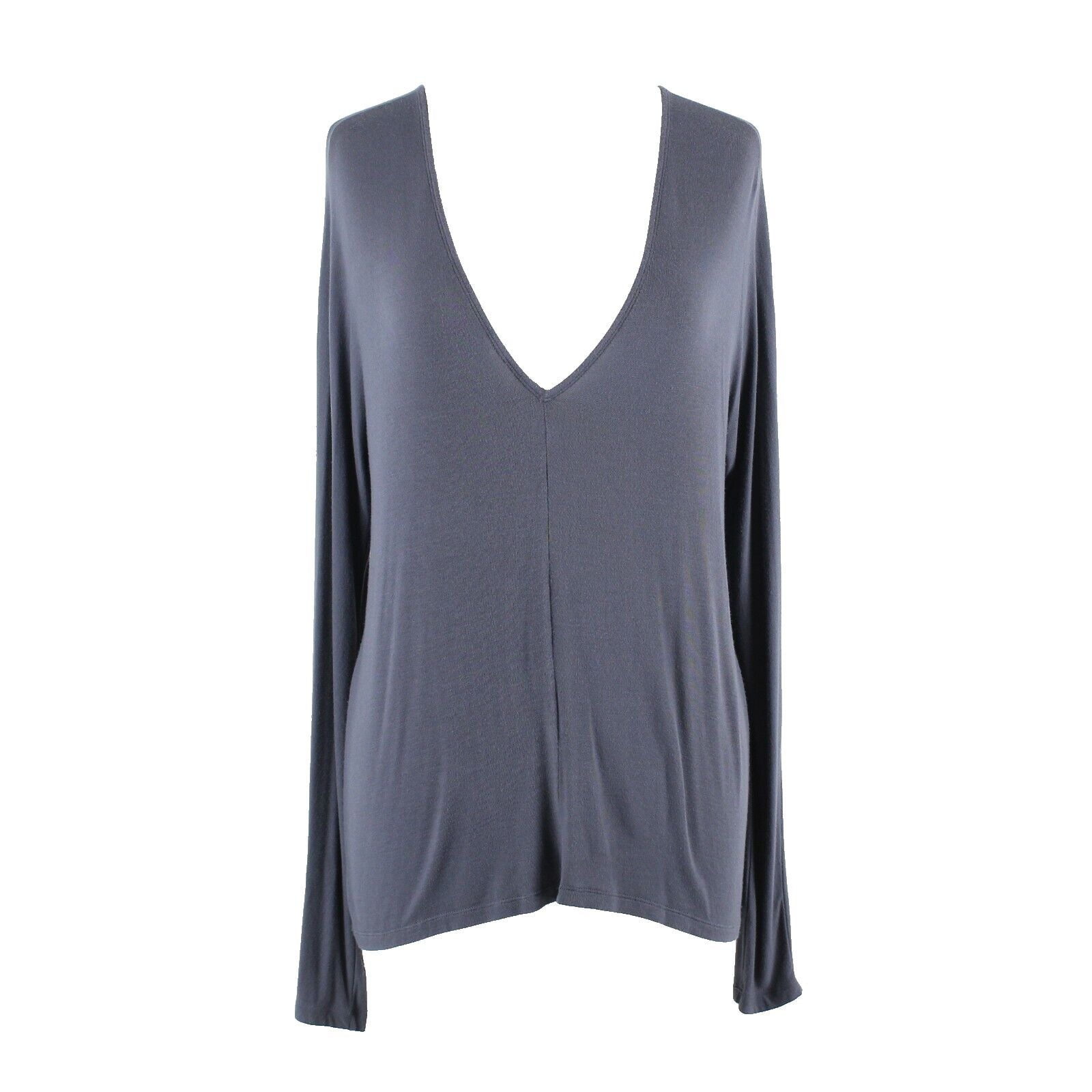 Wilfred Sz XXS Dusty Purple Deep V Neck Hi Lo Rayon Spandex Knit Top