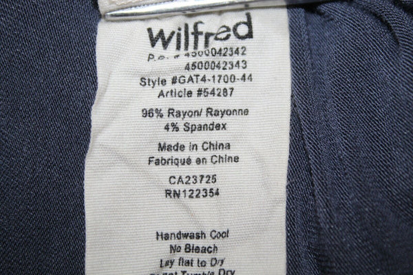 Wilfred Sz XXS Dusty Purple Deep V Neck Hi Lo Rayon Spandex Knit Top