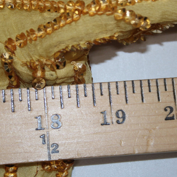 Mark John By Sam Dress Sz L Gold Lined Sequin 100% Pure Silk AS IS Dress