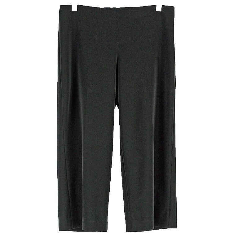 White House Black Market 4 x 21.5" Black Poly Spandex Legacy Crop Capri Pant