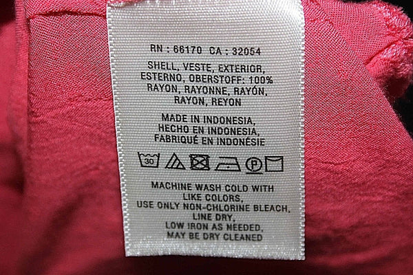 Maeve Sz 4 Coral Red Rayon Flutter Sleeve Gathered Front Back Top
