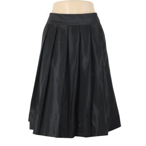 Ann Taylor NEW $129 Sz 10 Black Pleated Lined Pockets Polyester Spandex Skirt